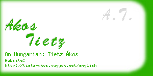 akos tietz business card