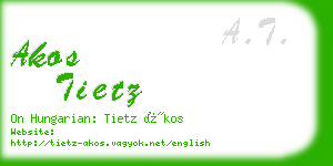 akos tietz business card